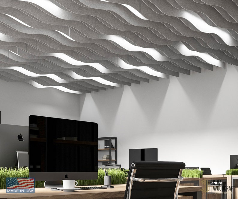 CW Feltcraft® Suspended Ceiling Baffles WAVES FC0001 Etsy