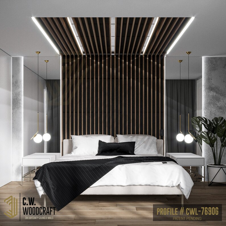 Slat Wall Lighting Integration Model CWL7690G CW Woodcraft Etsy