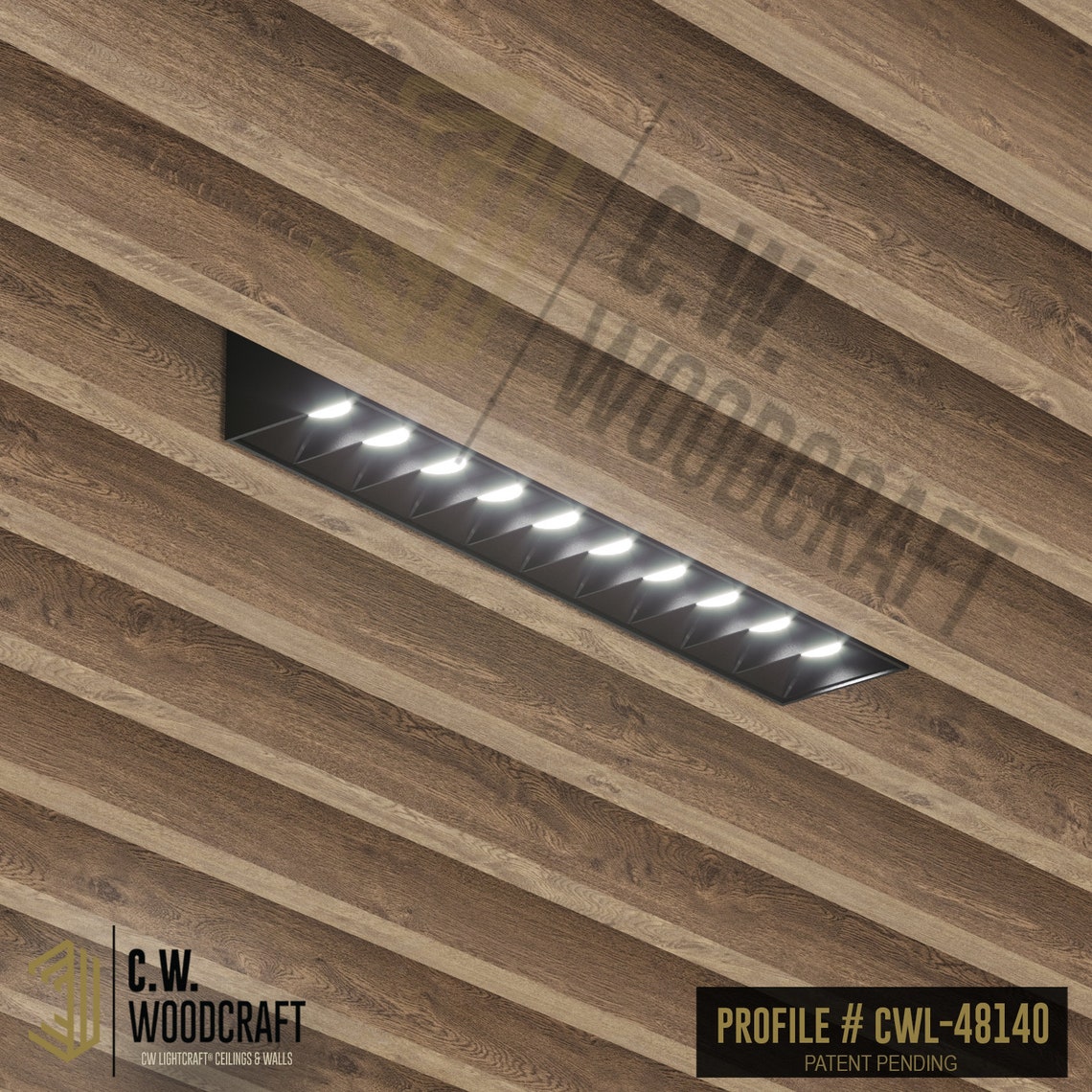 Slat wall lighting integration Model CWL48140 CW Woodcraft Etsy