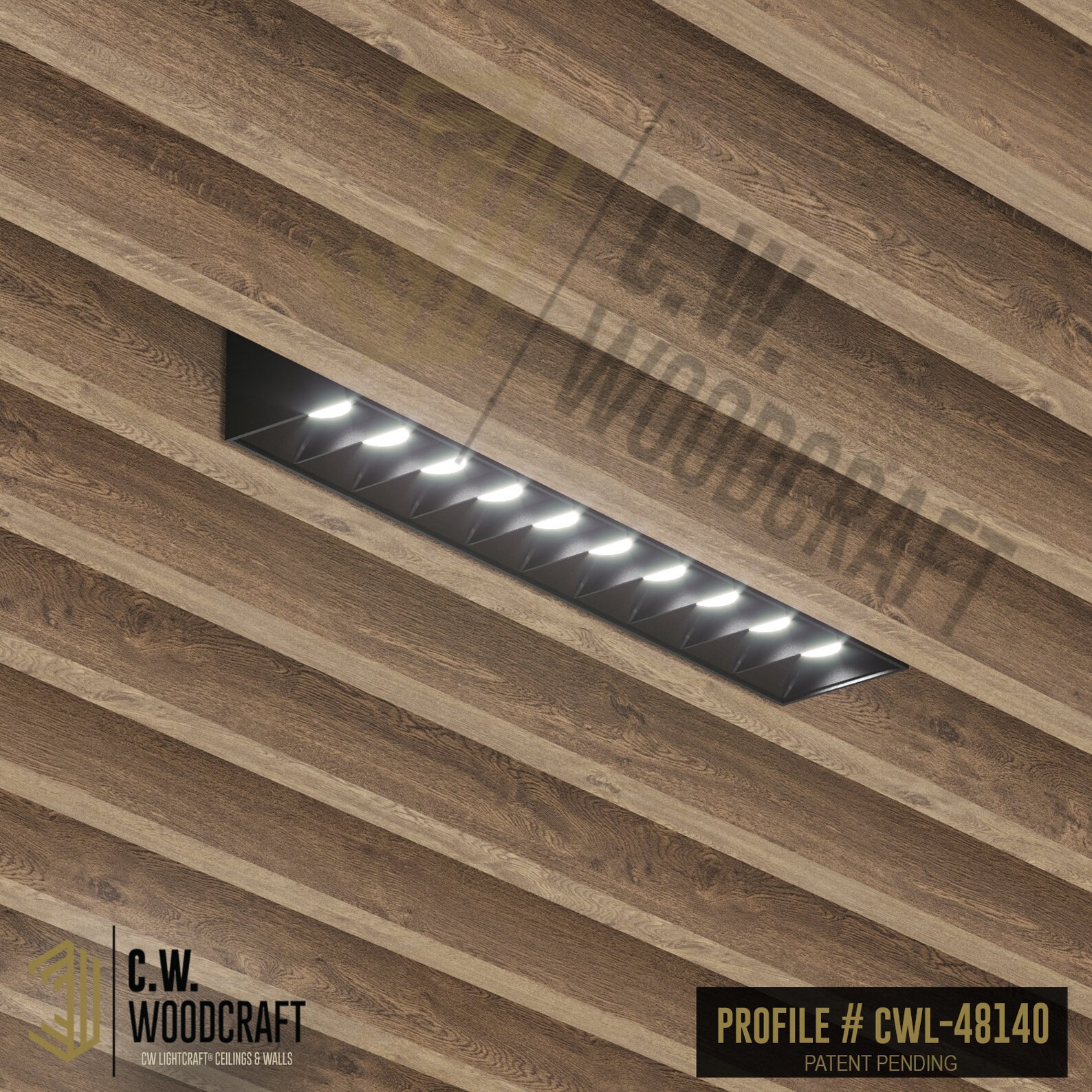 Slat wall lighting integration Model CWL48140 CW Woodcraft Etsy