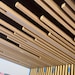 Image showcasing Walnut on Walnut Wood Ceiling Panels Custom Reception Desk Area Custom ...