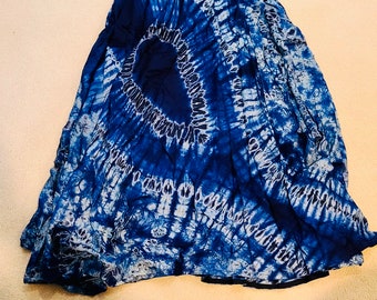 Vestido Adire con tirantes finos