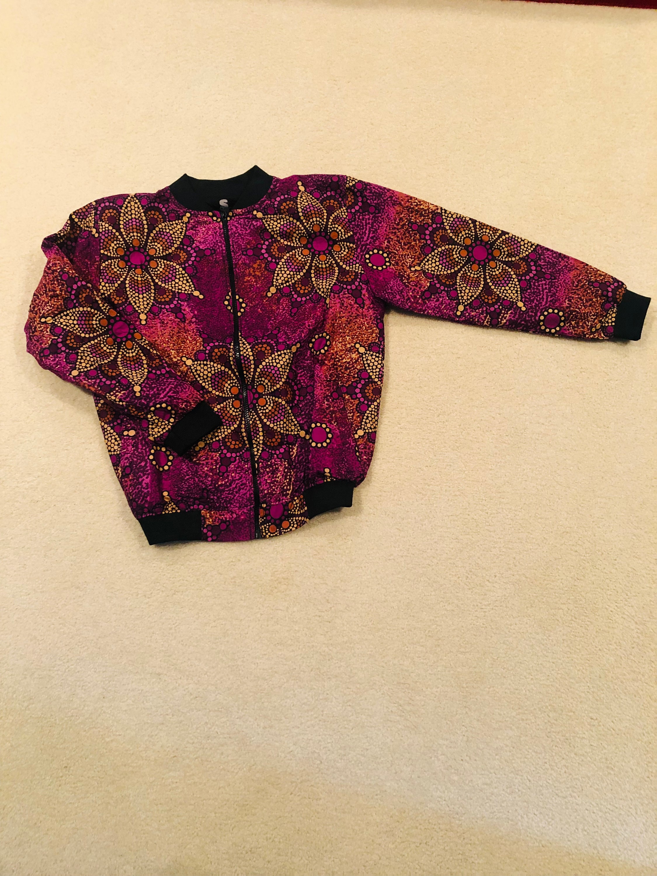 African Print Bomber Jacket: Floral Ankara Cotton Jacket - Etsy