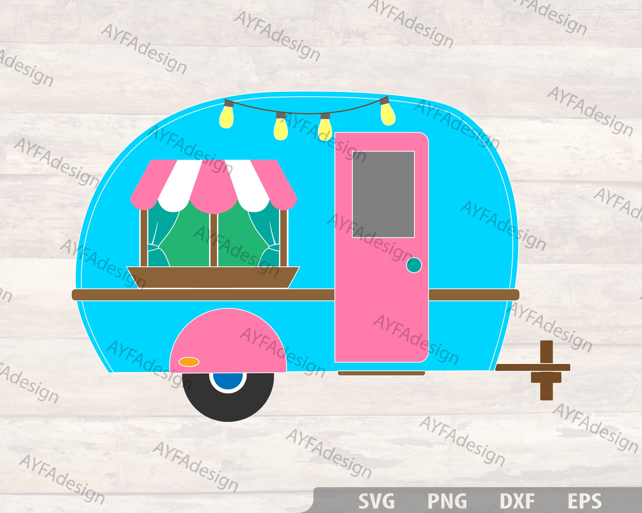 Caravan Svg, Camper Svg, Camping Travel, Camp Life, Caravan Printable