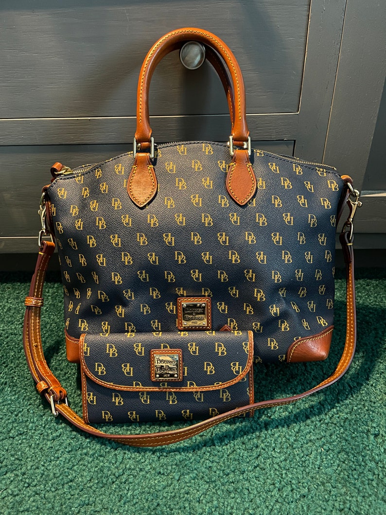 Dooney & Bourke Gretta Navy Handbag Plus Matching Wallet Etsy
