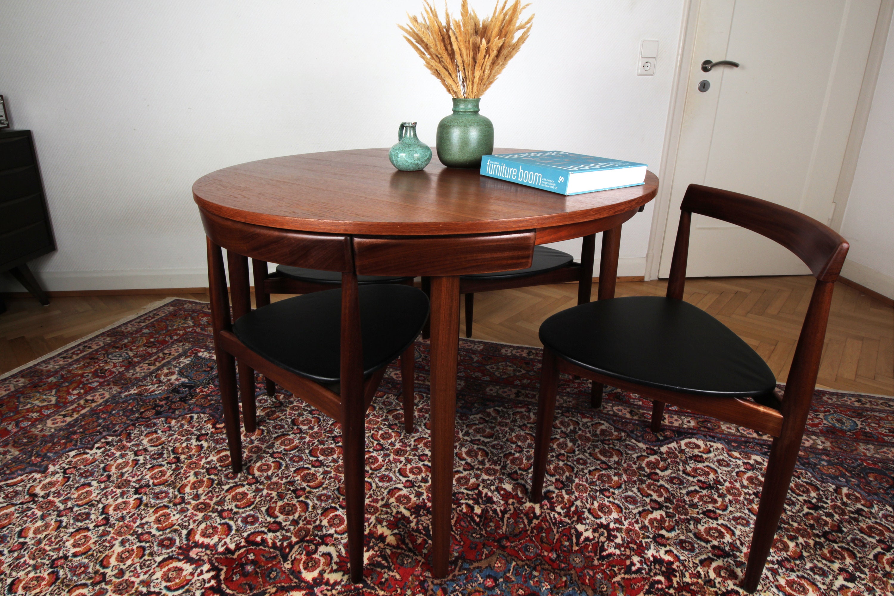 Mid century Roundette Hans Olsen Frem Rojle Danish Teak Dining Table Vintage 50s 60s 70s Design Etsy