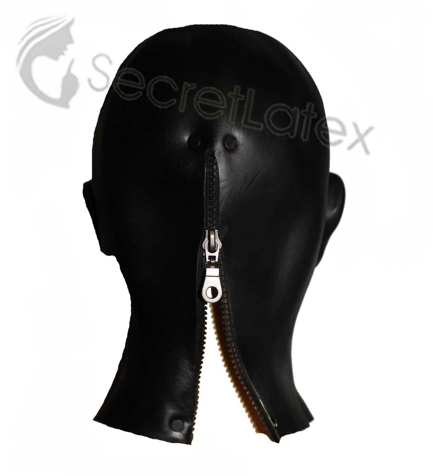 Black Latex Hood Masculine Mask Full Head Fetish Heavy Duty | Etsy
