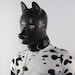 Black Latex Dog Hood Rubber Puppy German Shepherd Fetish Full Head Bondage Mask Zipper - Custom Holes 