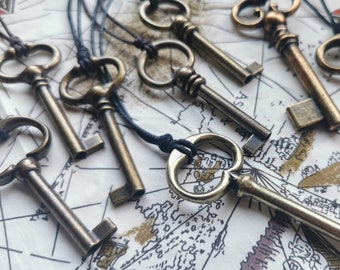 verstelbare skeleton key ketting - zwervers waren