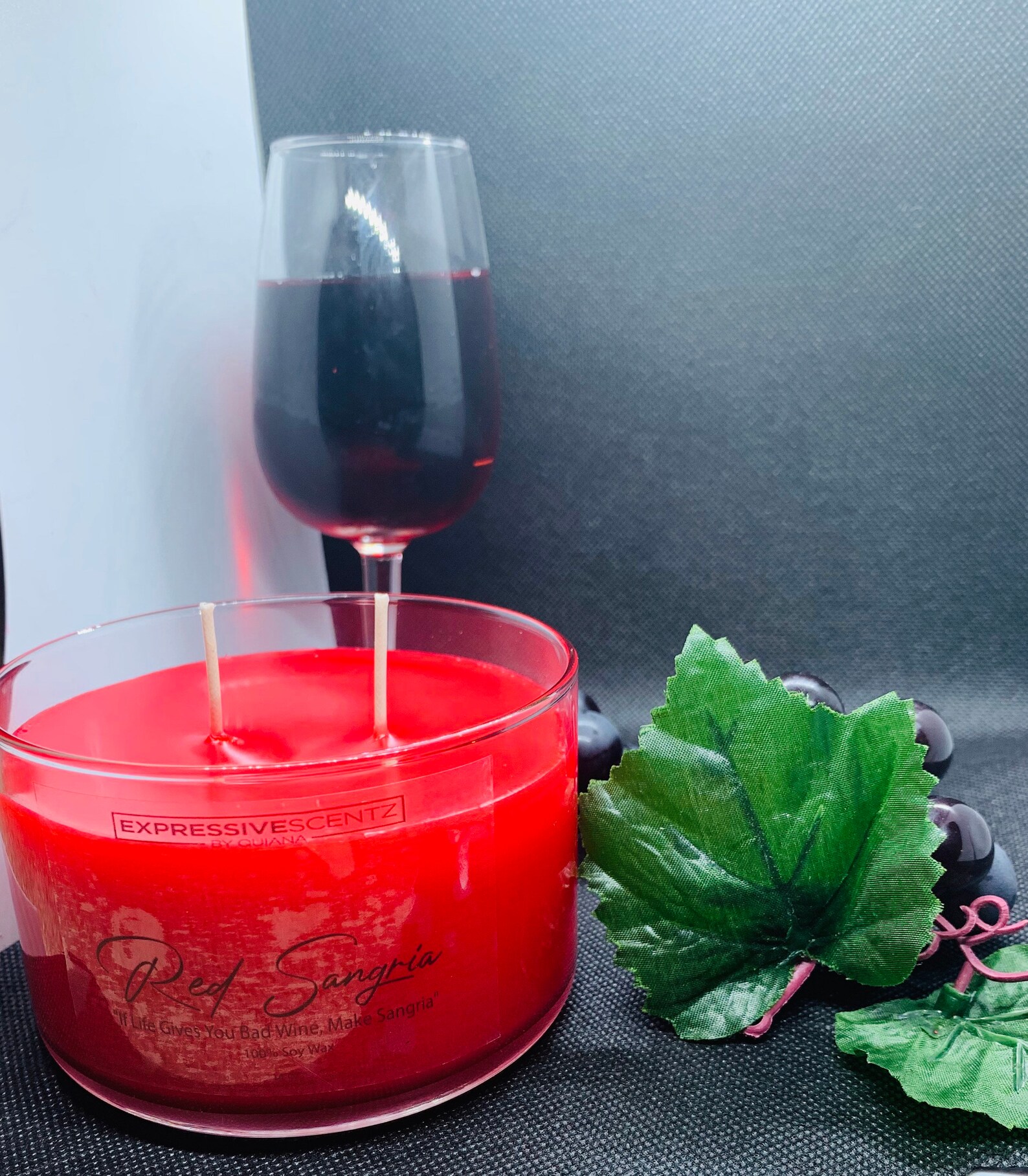 RED CANDLE Sangria Wine Fruity Beautiful Candle Soy Wax Etsy