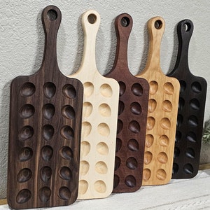 18 Count Deviled Egg Charcuterie Board | Reversible | Multiple Wood Color Options