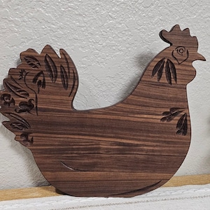 Rooster Cutting Board | Serving Board | Edge Grain Cutting Board