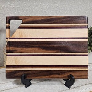 Cheese Board | Serving Board | Cutting Board | Walnut, Maple, & Purpleheart Woods