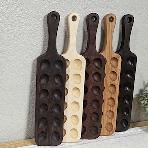 12 Count Deviled Egg Charcuterie Board | Reversible | Multiple Wood Color Options