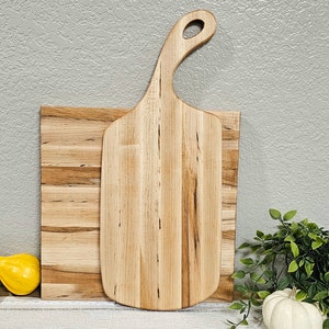 Edge Grain Maple Square Cutting Board & Charcuterie Board Set