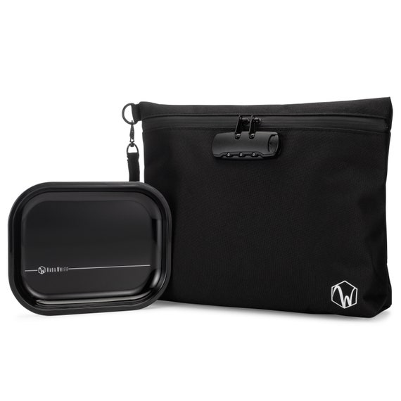 Smell Proof Bag With Tray and Combination Lock by Nada Whiff Discreet and  Odorless Flexible & Travel Ready Stash Bag 