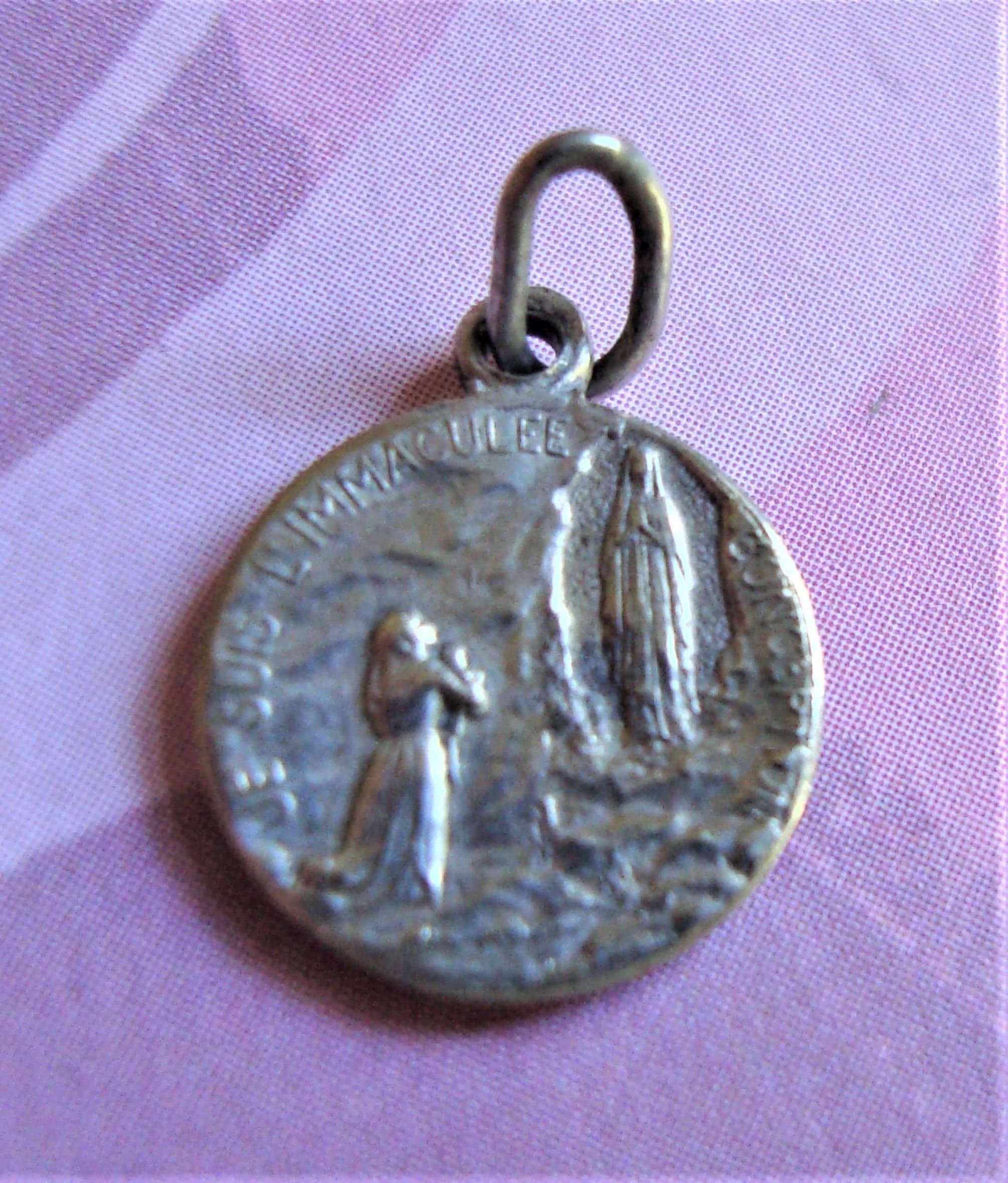 Antique Our Lady of Lourdes Holy Medal Signed Penin Poncet - Etsy