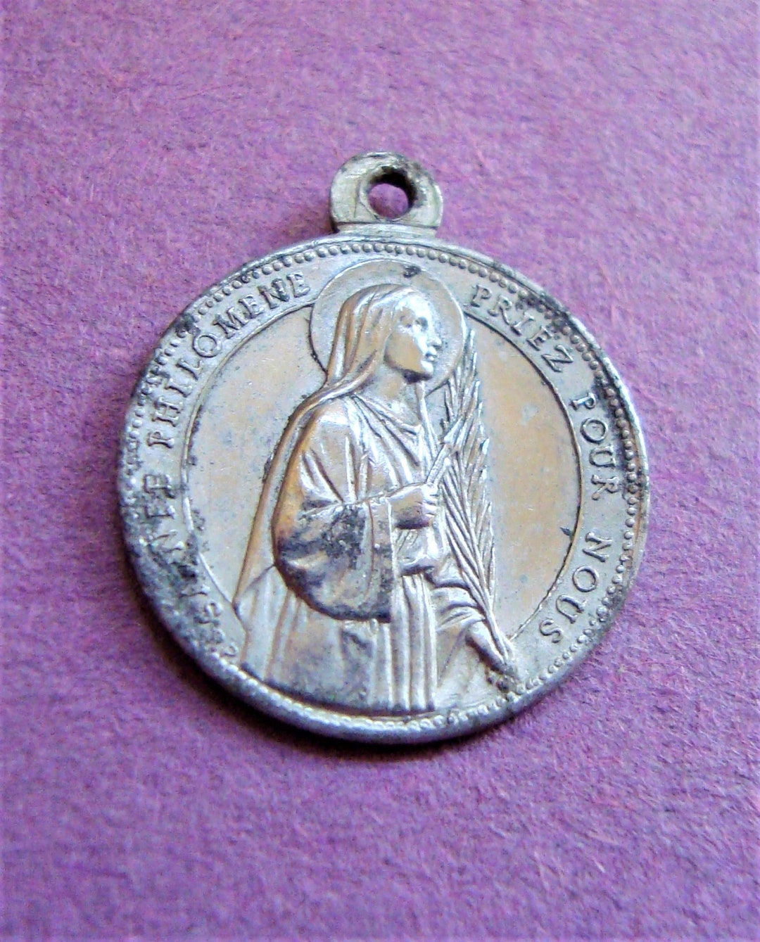 Old St Philomena and St John Vianney Holy Medal Etsy