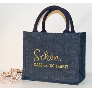 Small jute bag, personalized, gift, desired text, girlfriend...