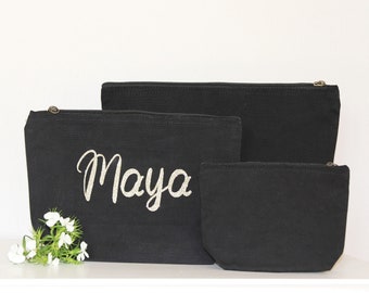 Cosmetic bag in three sizes, personalized, gift for girlfriend, mother, sister, daughter...