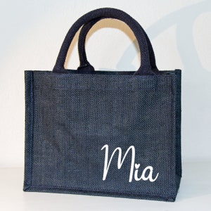 Small jute bag, personalized, gift, desired text, girlfriend... image 2
