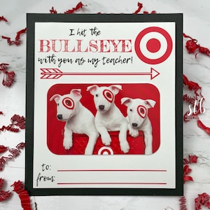 Target Gift Card Holder for Teacher Printable - Teacher Gift Card Holder- PDF Printable Gift Tag