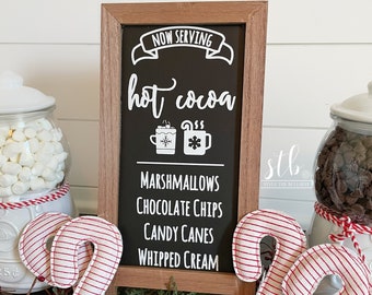 Hot Cocoa SVG, PNG, and Printable PDF - Hot Cocoa Bar Sign Cut File for Cricut and Silhouette - Hot Chocolate Bar Decor