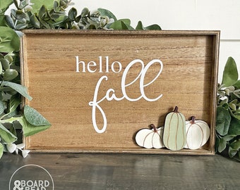 Hello Fall SVG - PNG - PDF - Hello Fall Cut File for Cricut and Silhouette - Hello Fall Printable - Hello Fall Sign