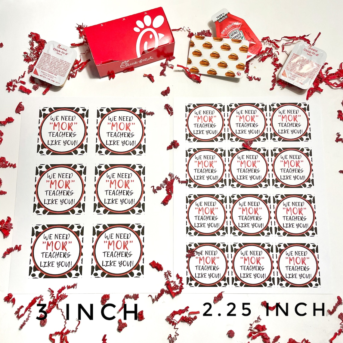 Chick-Fil-A Teacher Appreciation Printable and Cut File | Etsy