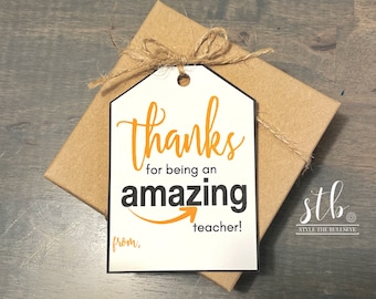 Danke, dass du ein erstaunlicher Lehrer bist - Lehrer-Danke-Geschenk-Anhänger zum Ausdrucken - Lehrer-Geschenk zum Ausdrucken als PDF - Lehrer-Geschenk-Idee