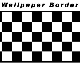 Checkered Flag Wallpaper Border-9 Inch