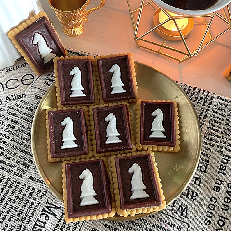Chessmen Butter Cookies Knight Cookie Tart Shortbread Etsy