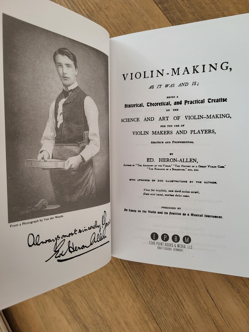 Violinmaking as It Was and is Edward Heronallen New Hardcover Etsy
