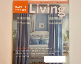 Martha Stewart Living January 2004 - bed & bath makeovers, cooking light, classic lasagna, windowsill orchids, special decorating section