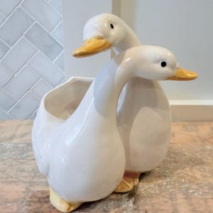 Ceramic Swan Planter Pot - Retro Animal Vase for Plants & Home Decor