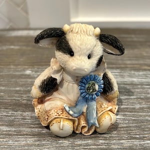 Mary&#39;s Moo Moos Cow Figurine: Cream Of The Crop, 1993 Enesco Collectible