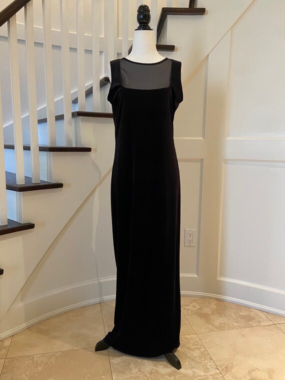 90's Velvet Long Black Dress by Emanuel Ungaro LI… - image 1