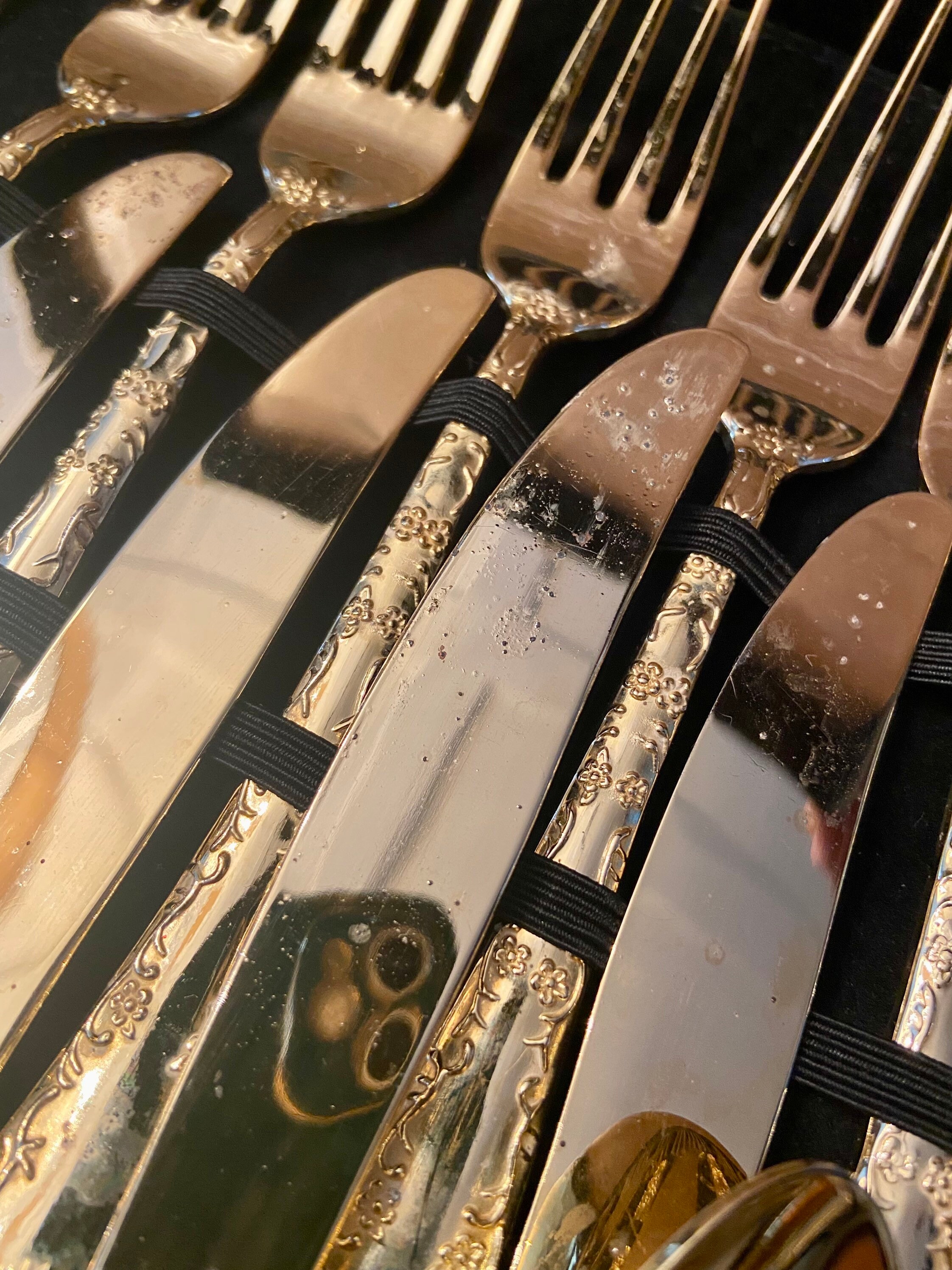 Vintage Gold Plated Cutlery Sets Vintage Cutlery Tableware Etsy Canada