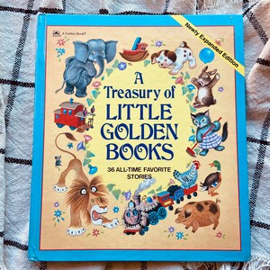 A Treasury of Little Golden Books - 36 All-Time Favorite Stories - 1989 Edition Hardcover Copy, Excellent Condition!