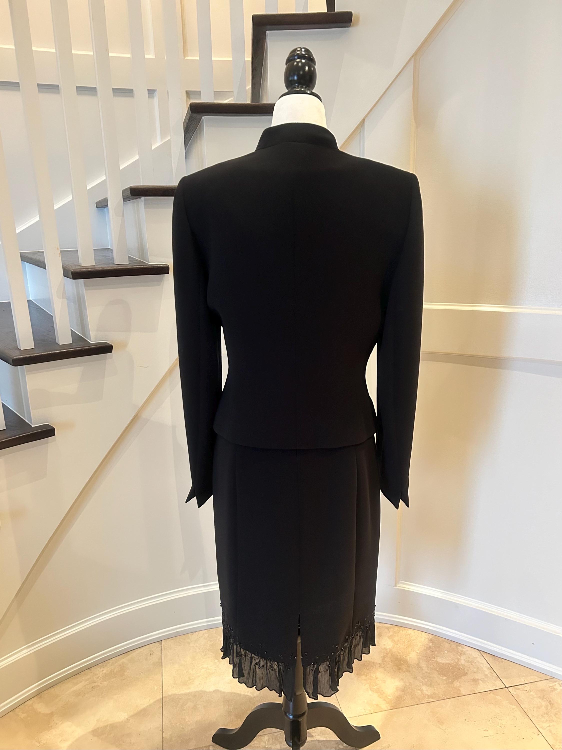 tahari beaded dress suit Vintage Tahari Black Dress Suit: Beaded Formal Occasion, Size 8
