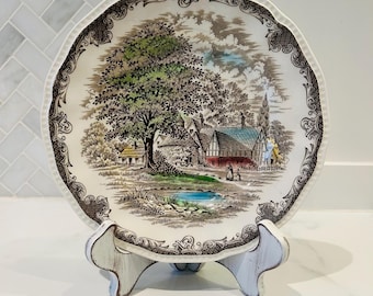 Shakespeare's Sonnets Plate: Kensington Ironstone Anne Hathaway Cottage
