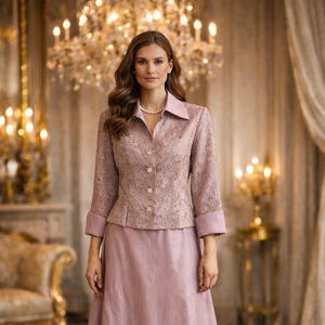 green emerald velvet dress Long Formal Dress with Beaded Long-Sleeve Jacket Navy / 22