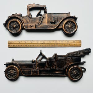 Vintage Classic Car Wall Plaques: 1974 Dart Industries, USA, Set of 2