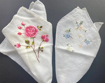 Assorted Vintage Lace & Embroidered Handkerchiefs