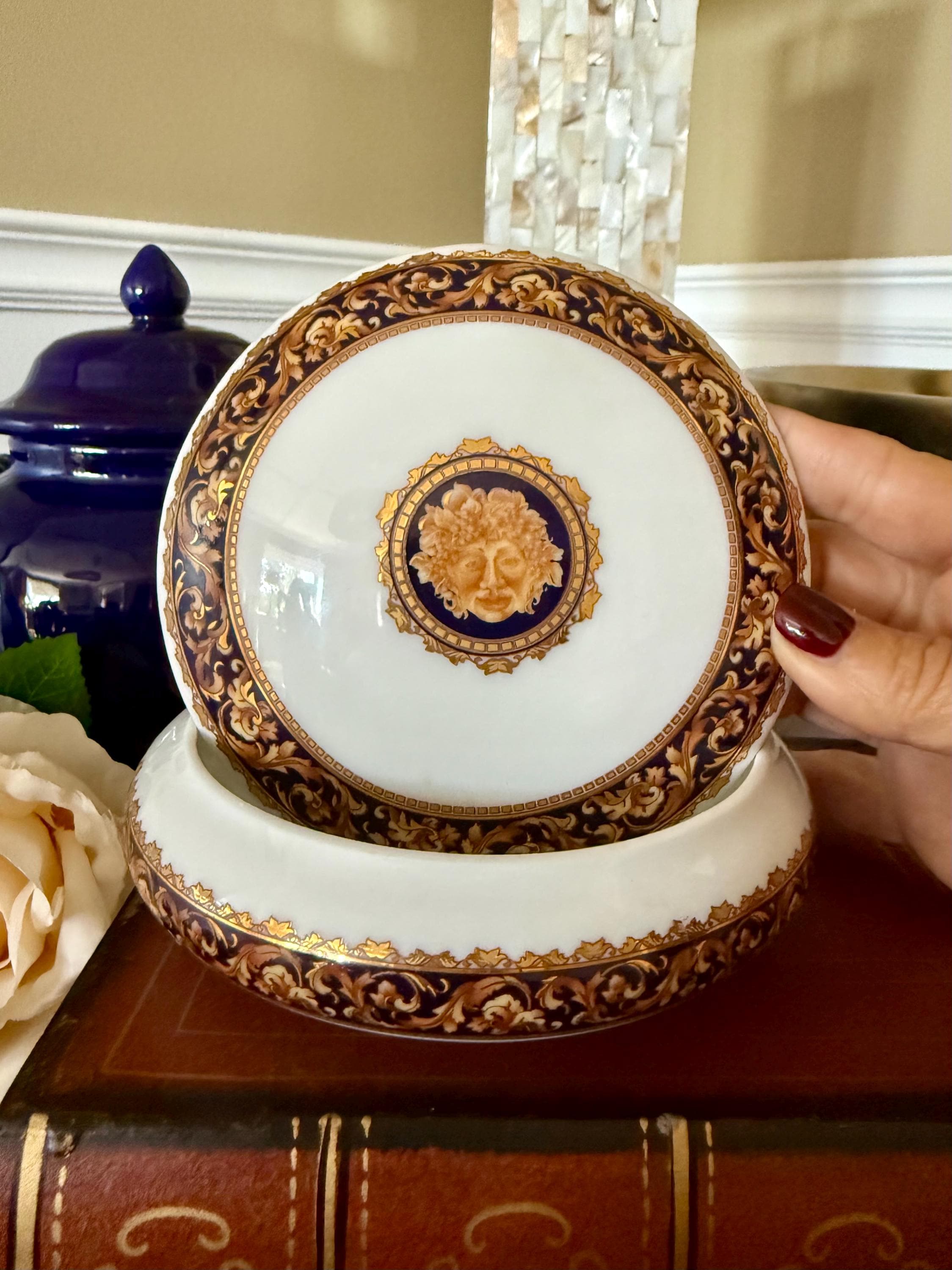 Limoges Bacchus Versace-style Jewelry Box With Lid - Etsy