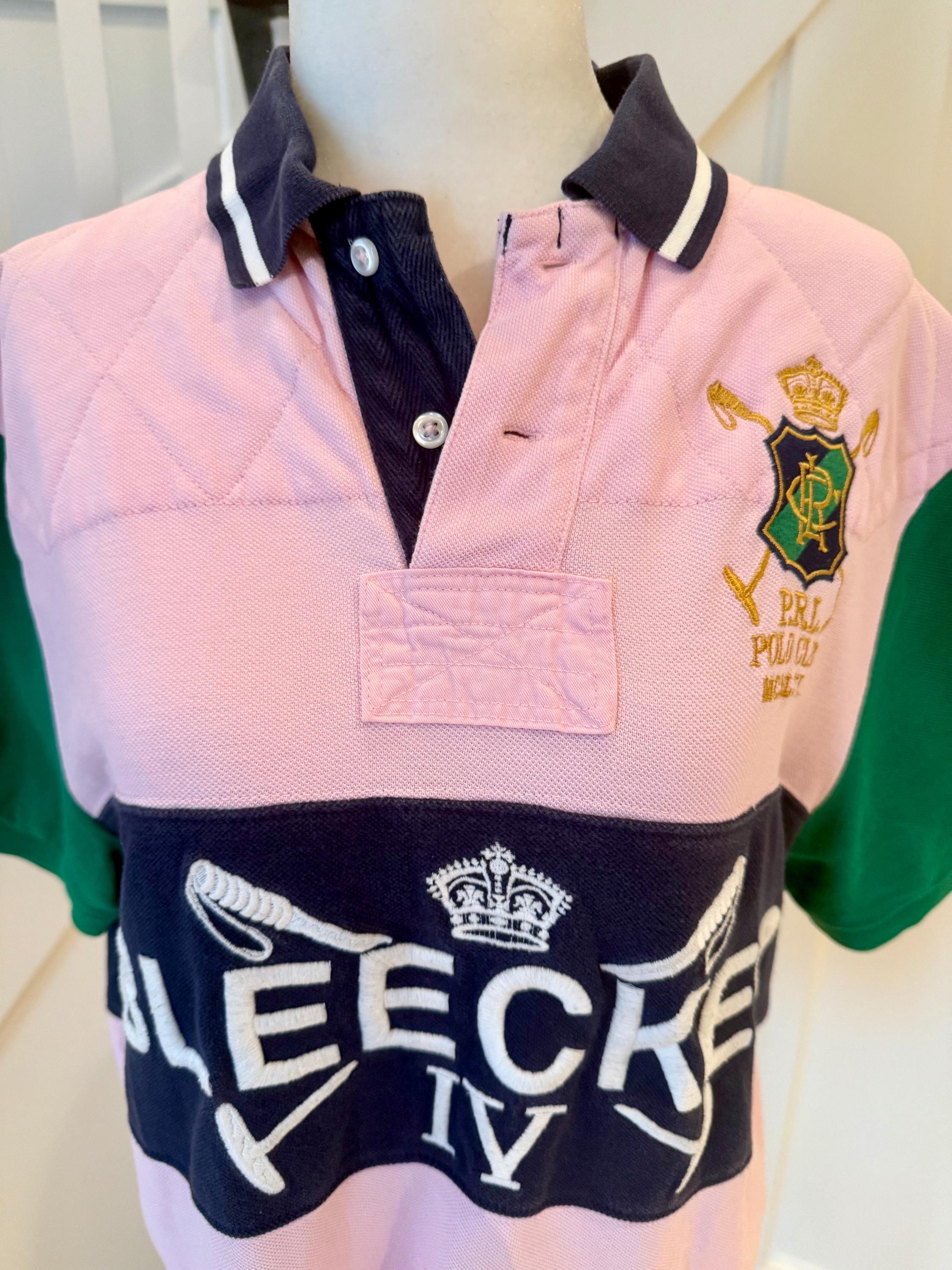 Vintage Pink Polo Ralph Lauren Rugby Shirt: Pink Size Medium - Etsy