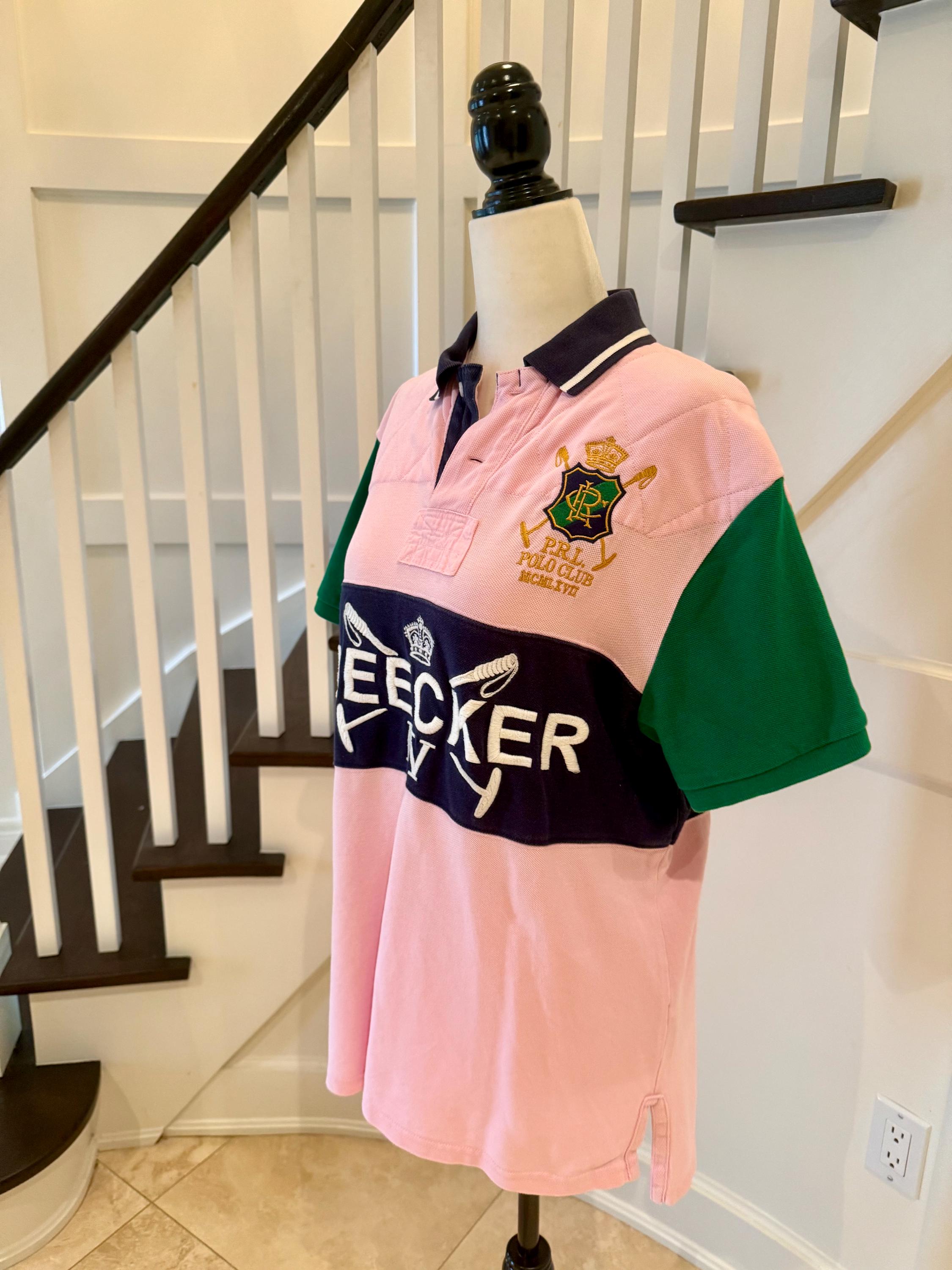 Vintage Pink Polo Ralph Lauren Rugby Shirt: Pink Size Medium - Etsy