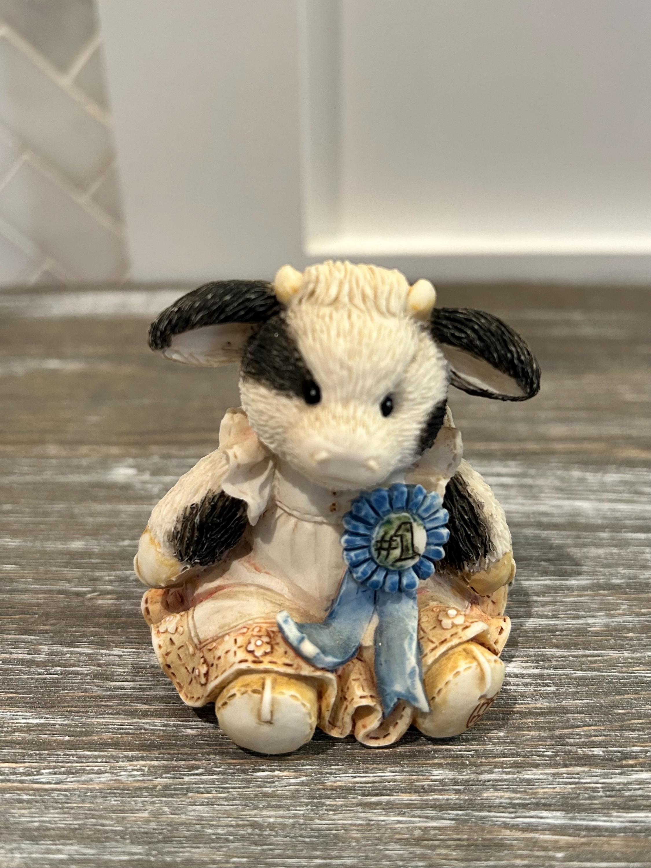 Mary's Moo Moos Cow Figurine: Cream of the Crop, 1993 Enesco