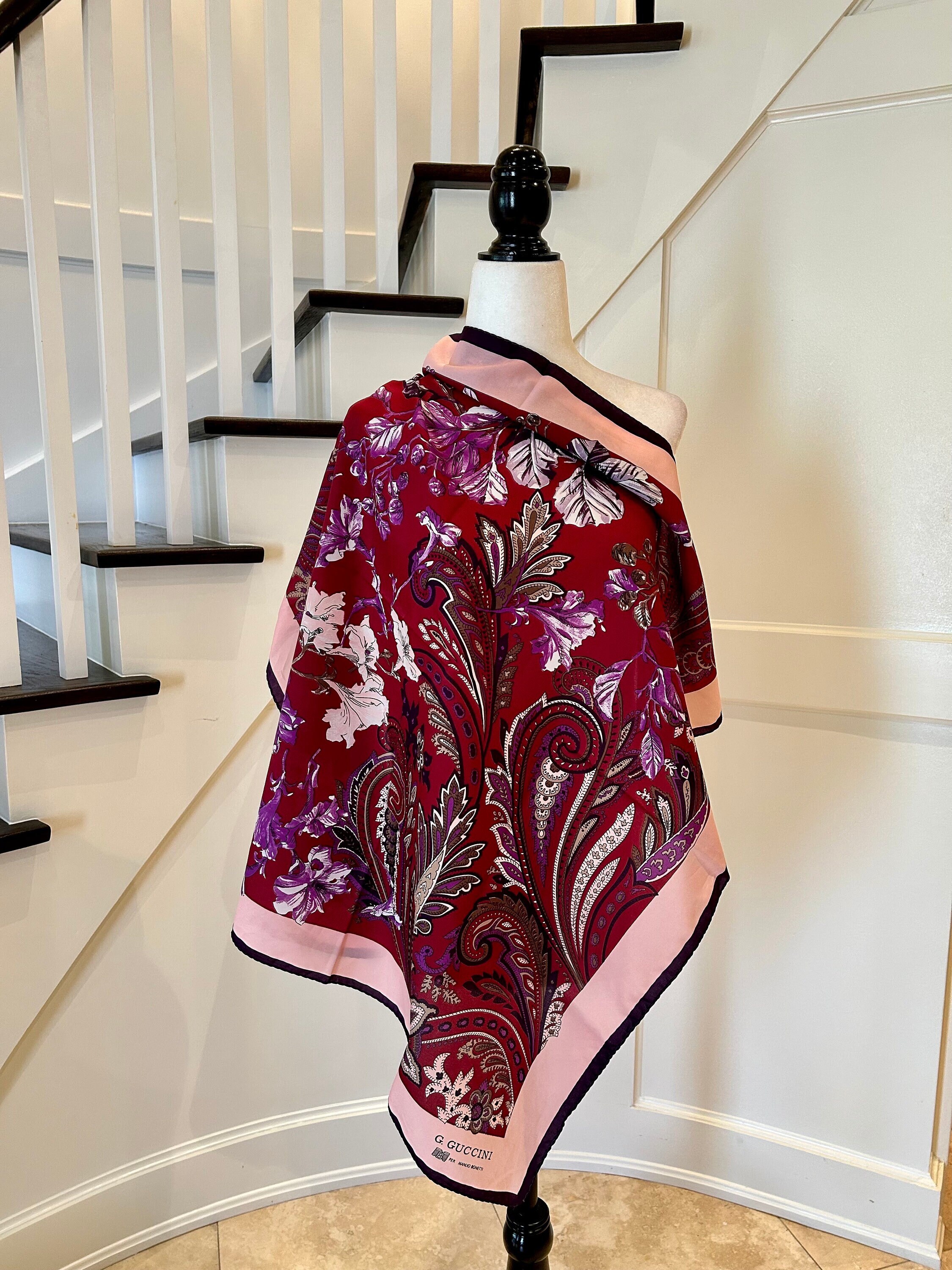 Silk Scarf Print Palazzo Spini Feroni - スカーフ＆ストール Palazzo Spini Feroni print silk foulard - Women | Ferragamo
