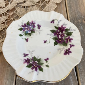 Shabby Chic Floral Ashtray by Royal Windsor Fine Bone China - Made in England, Ring Dish, Trinket Tray, Ashtray for Mom, Vintage Ashtray